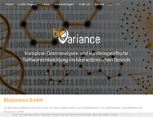 Tablet Screenshot of biovariance.com